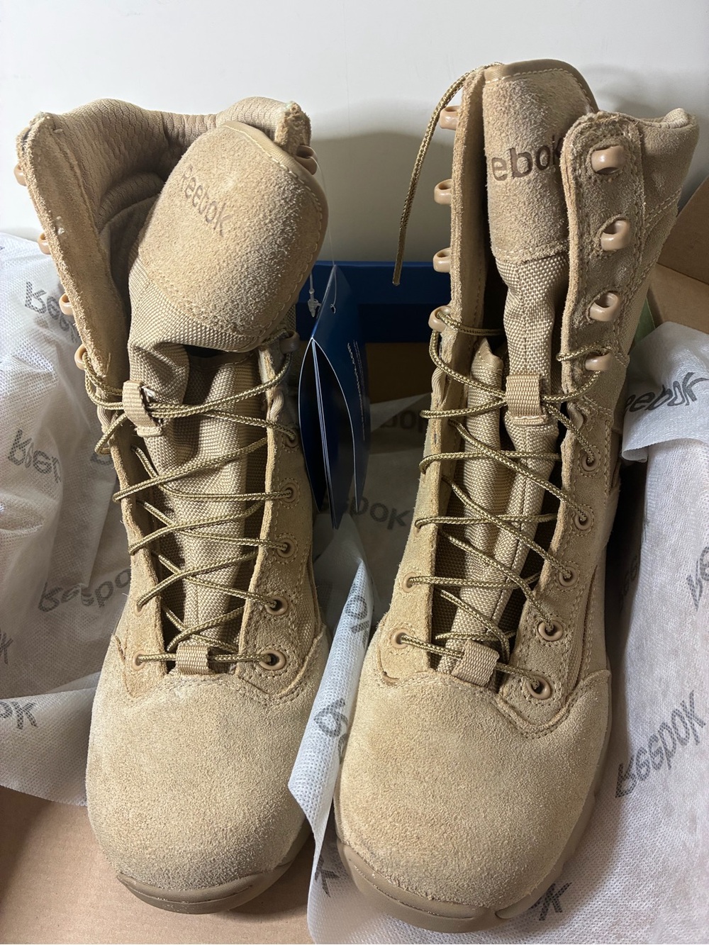 Reebok Men's Coyote Brown Tactical Suede Boots